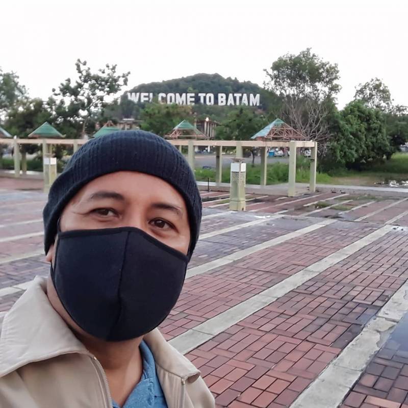 Welcome Batam dari Masjid Agung Batam