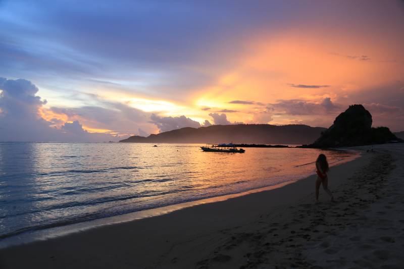 Sunset di Pantai Kuta Lombok